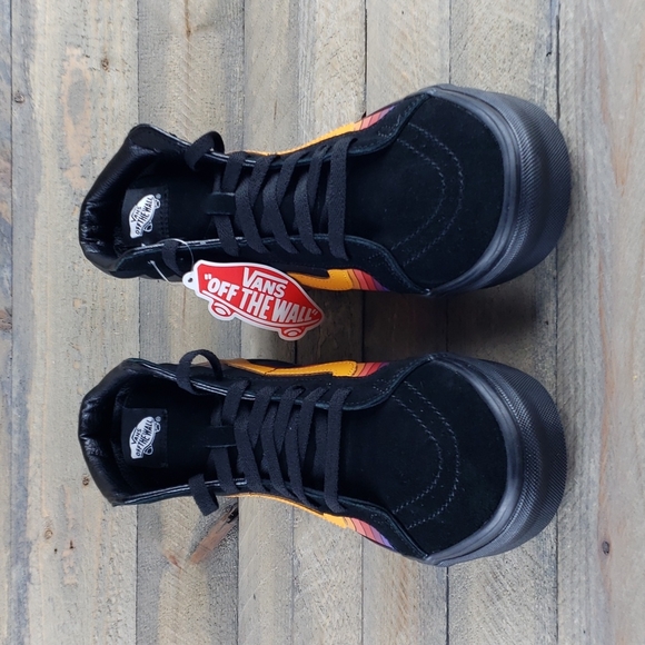 Vans SK8-Hi Reissue Refract Black & Multi Skate Shoes NEW Vans Off The Wall - Picture 4 of 9